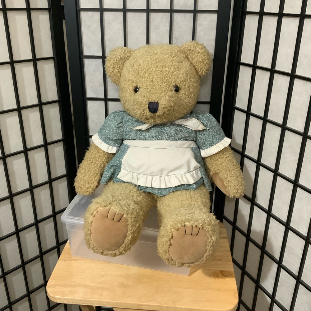 The JC Penney Collection 24" Large Teddy Bear Plush Green Dress.